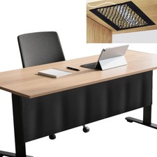 72" Under Desk Privacy Panel with Cable Management Organizer Net Self-Adhesiv...