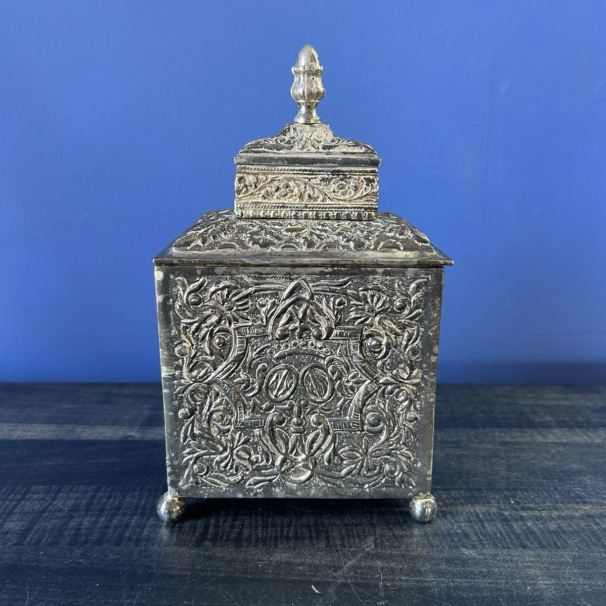 Silverplate Tea Caddy In Silver Plated Collectibles for sale | eBay