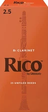 Rico Reeds Strength 2.5 for Woodwind Instruments Ease of Play Student Friendly