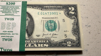 #ad NEW 2021 $2 Star Notes E* Block Richmond SEQUENTIAL FROM BEP PACK LOT OF 1 NOTE $26.99