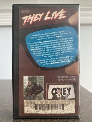 V6　LIVE FOR THE PEOPLE　VHS THEY LIVE VHS TAPE 1989 JOHN CARPENTER PIPER MCA HORROR MOVIE OBEY