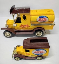 Vintage Golden Wheel 6" Yellow Pepsi Cola Model T Ford Truck and 3" Mini Replica