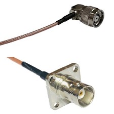 RG316 RP-TNC Male Angle to BNC Flange Female RF Cable Rapid-SHIP LOT