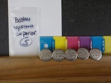 Button NYNH&H New York New Haven & Hartford Superior Lot of 5 Large Silver in co