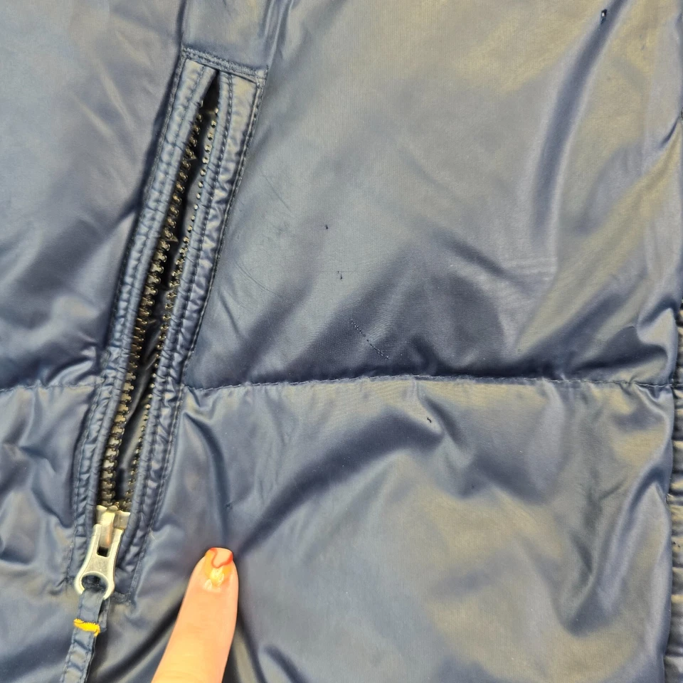 Vintage Gap Down Puffer Jacket Boys L 8/10 Navy Blue Fleece Lined Type G86 - Image 4 of 4