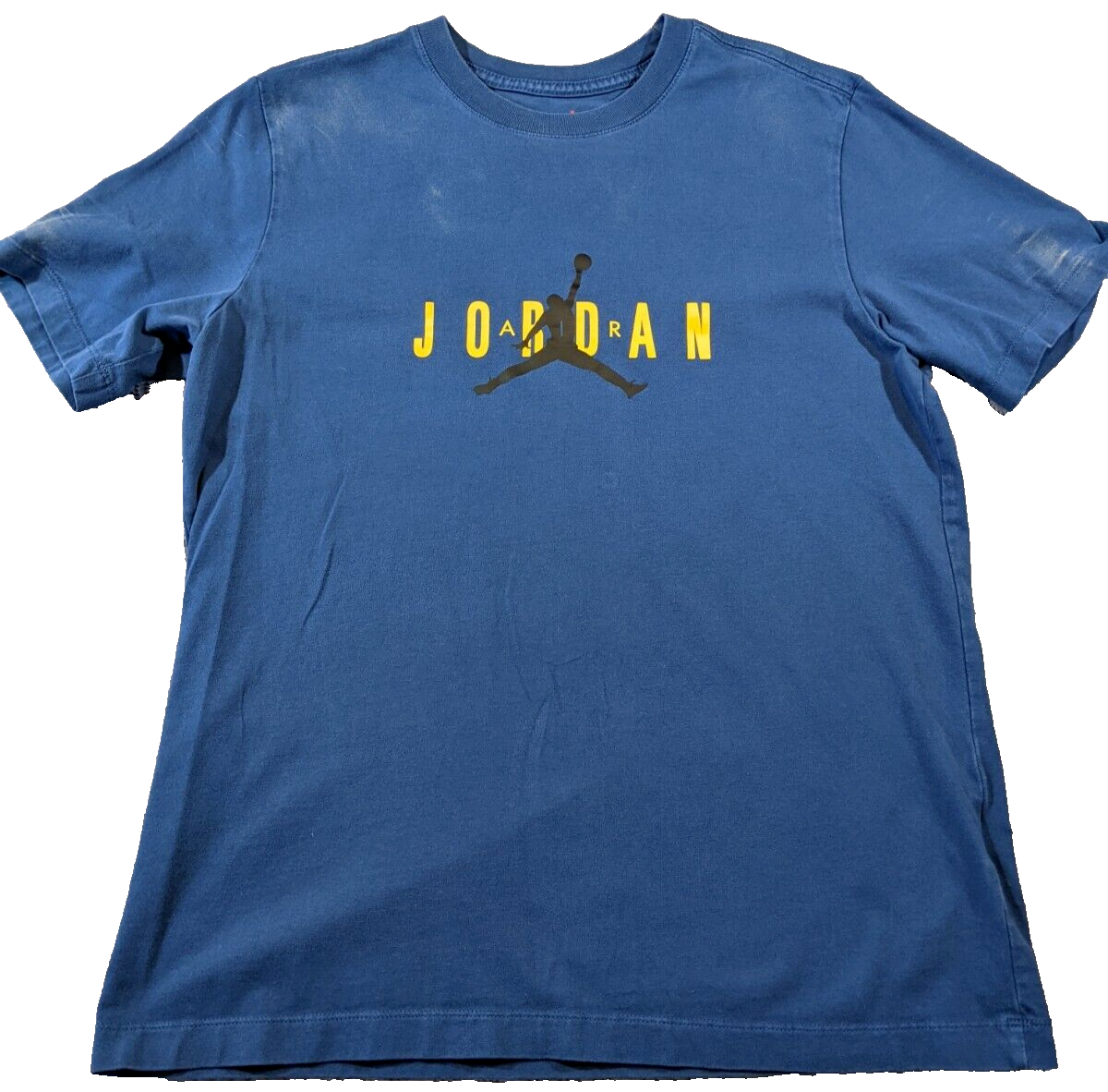 Air Jordan Tee Shirt Light Blue Jumpman Logo Spell Out Men'0s Size M  Basketball