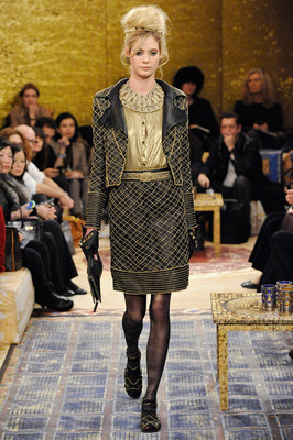 CHANEL 11A PARIS BYZANCE VINTAGE NEW  GOLD BLOUSE CC GRIPOIX BUTTONS 36-38 SALE