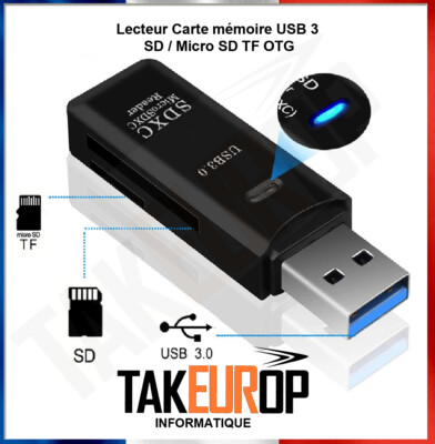 Mini Speicherkartenleser USB 3.0 oder USB 2.0 SD Micro SD TF OTG Card Reader