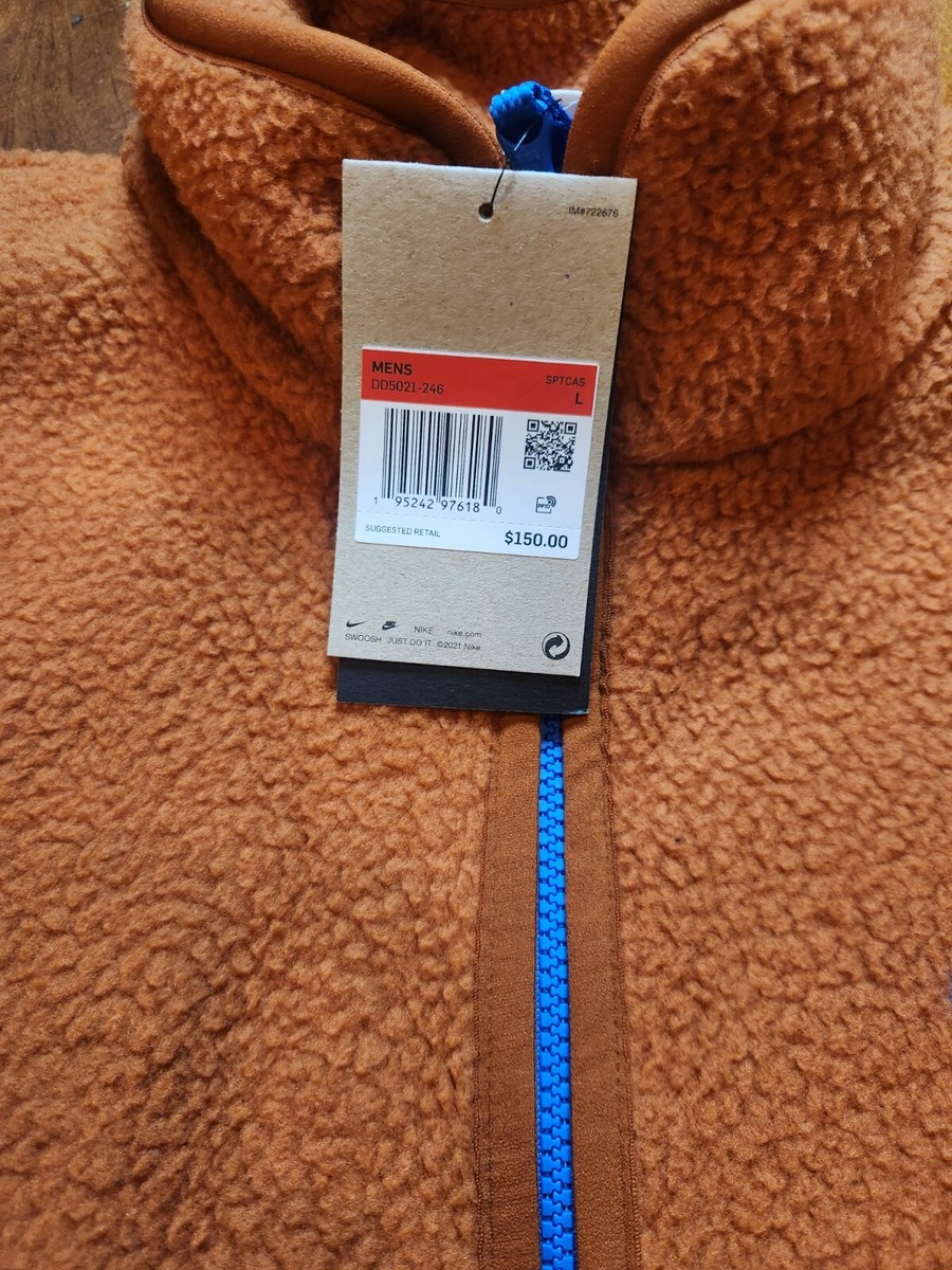 Nike Sportswear Sport Essentials Sherpa Fleece Mens L Zip Jacket