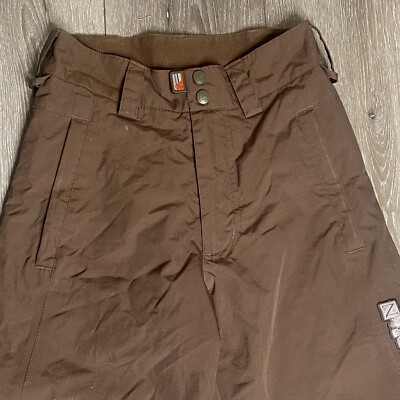Youth Burton Brown Snowboard Ski Pants Cargo Pocket Vented Size