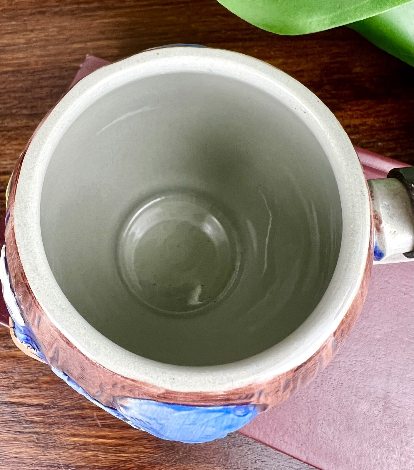 Vintage Lidded Gerzit Gerz Beer Stein Friar Monk Book Bible Germany Stoneware