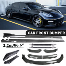 Carbon Fiber Front Bumper Lip Spoiler Side Skirt For Porsche Panamera 2010-22