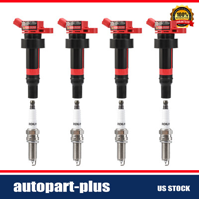 For 2012-2021 Hyundai Accent 1.6L Spark Plug and Ignition Coils Pack Set of 4