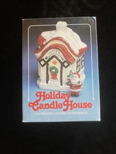 JSNY Holiday Candle House Illuminated Ceramic Christmas Centerpiece Santa Snow