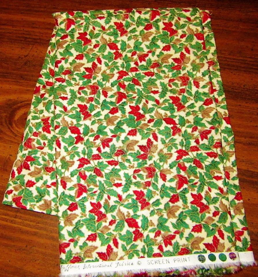 Vintage Hoffman International Fabric Leaves 1 and 1/2 Yds x 44" - Image 3 of 4