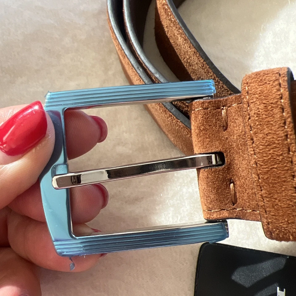 AUTÉNTICO CINTURÓN KITON NAPOLI GAMUZA OXIDADA PARA HOMBRE Talla 115 Cm Foto 3 de 4