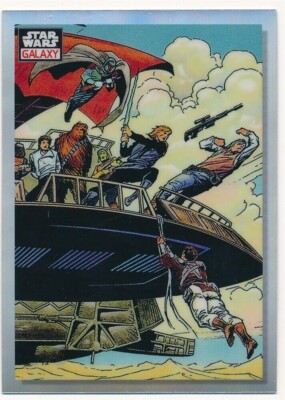 SKIRMISH ABOE THE SARLACC! 2023 TOPPS CHROME STAR WARS GALAXY REFRACTOR #14 MINT