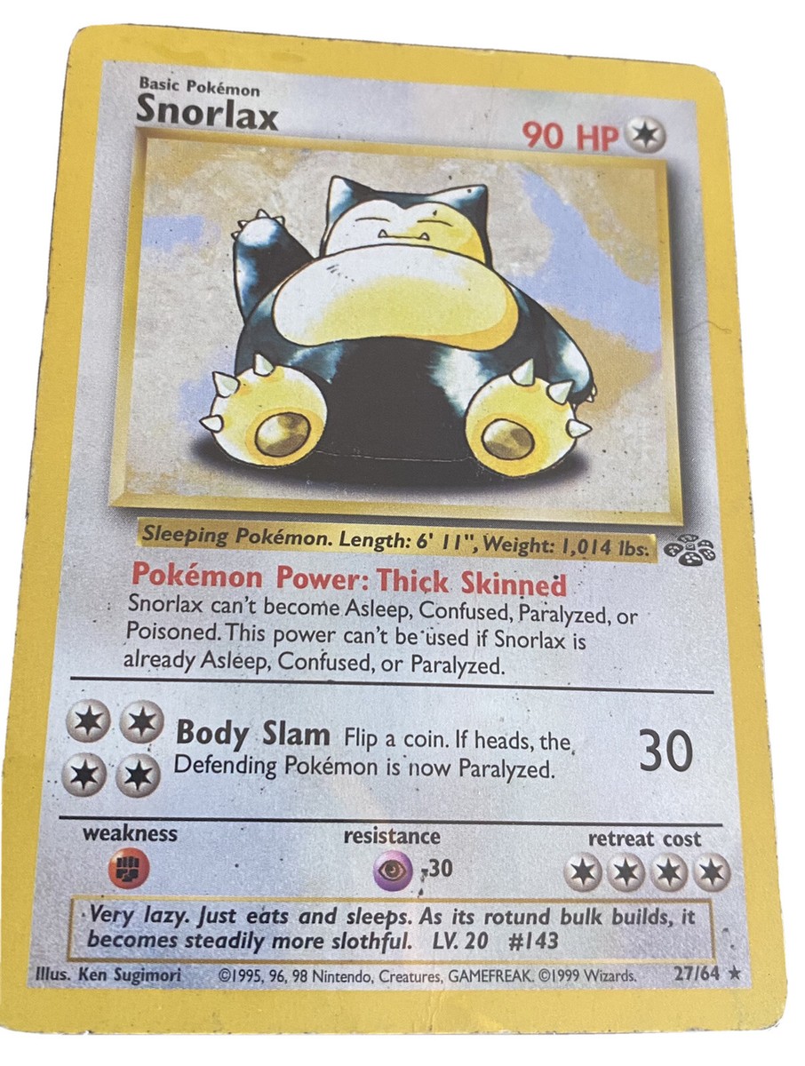 旧裏 カビゴン　ポケモンカード　Snorlax Pokémon Cards Hungry Snorlax - Unnumbered Promotional cards - Pokemon Japan