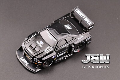 Muscle Machines LBWK Nissan GT-R R34 Super Silhouette Black 11556