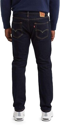 Levi's Men's 502 Regular Taper Jeans - Classic Black Denim, 30x34 Size