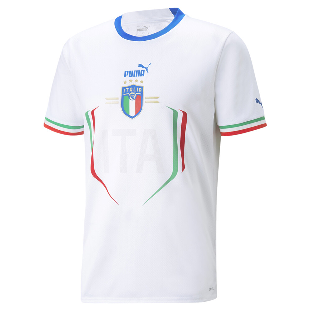 Футбольная майка Puma Figc Away с круглым вырезом и коротким рукавом Реплика мужская Белая 76565002