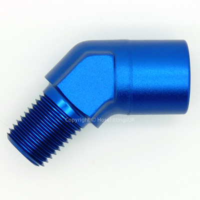 1/8 NPT 45 Grad STECKER WEIBLICH KRÜMMER Kupplung Union Heizöl Schlauch Fitting Adapter
