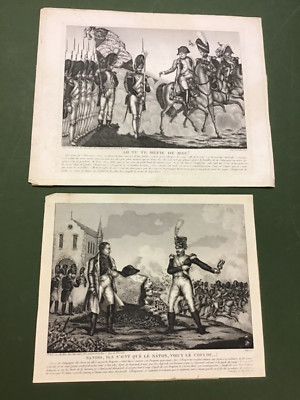 Two Antique French Etchings Napoleon Late 1800 s ?