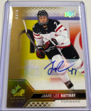 JAMIE LEE RATTRAY  #64...2022 TEAM CANADA WOMEN'S ... GOLD FOIL AUTOGRAPH