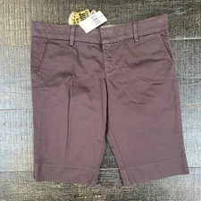 Juicy Couture Jeans Depp Stretch Twill Short 20431 Brown Women's Size US 10