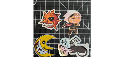 Soul eater Sticker set of 8 designs 2 of each for a total of 16