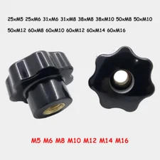 M5 M6 M8 M10 M12 M14 M16 Star Plum Bakelite Hand Tighten Nuts Thumb Knob Nuts