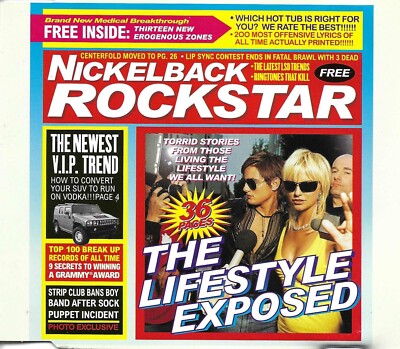 NICKELBACK Rockstar w/ 2 RARE LIVE TRX & RADIO EDIT CD Single SEALED USA seller