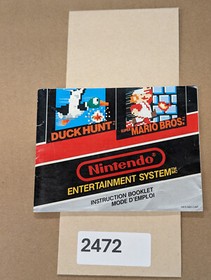 Duck Hunt and Super Mario Bros - Nintendo NES- Manual Only **NO GAME!