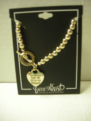 Bracelet W/Heart, ''Her Children Rise Up & Call Her Blessed,'' By From The Heart