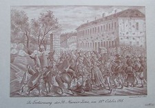 Erst&uuml;rmung der St. Marxer Linie 28 Oct 1848 FRANZ WERNER Faksimile