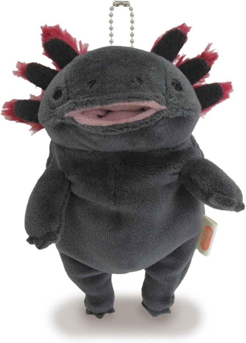Shinada Global Mochiupa Axolotl Black Plush Mascot Keychain 14cm