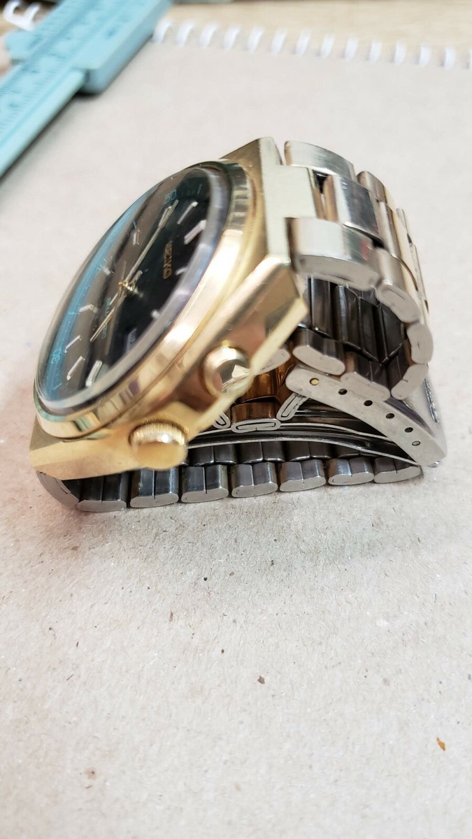 Montre Seiko Bell-Matic 4006-6089 - Mécanique, Alarme, Cadran Noir, Boîte Or, 1975