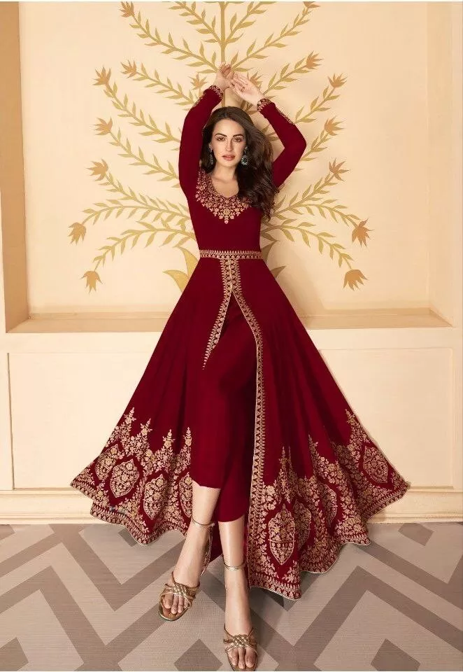 MAHNYA BY KANNA HEAVY NET READYMADE MIRROR WORK AARI WORK LATEST EXCLUSIVE  TRENDY STYLISH CLASSY DESIGNER PARTY WEAR WEDDING WOMENS LONG SPARKING  READYMADE GOWN AT WHOLESALE PRICE IN INDIA NEWZEALAND SINGAPORE -