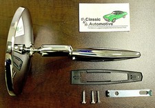 Round Rearview Mirror With Ribbed Base 66-69 Nova Camaro Firebird Chevelle