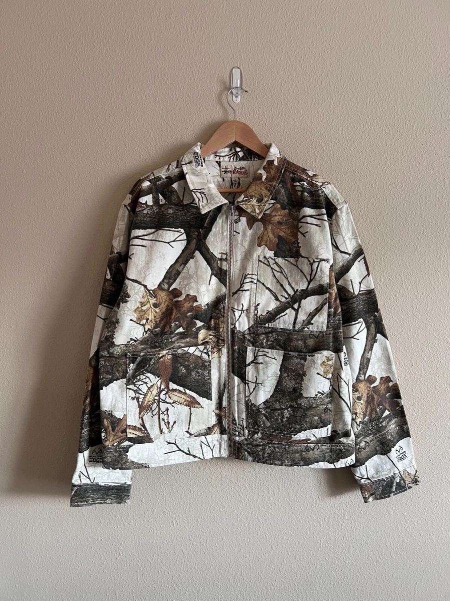 Stussy Realtree Zip Work Jacket - Size Medium - Snow White - NEW