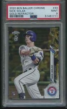 Nick Solak 2020 Topps Chrome Ben Baller Gold Refractor RC 22/50 PSA 9 MINT