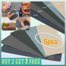 5 X Wet and Dry Sand Paper Mixed Assorted DIY Grit 2000 2500 3000 5000 7000