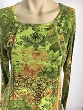 COLOR ME COTTON CMC Supima Cotton Laurie Moroccan Print  in Citrus Green Multi 