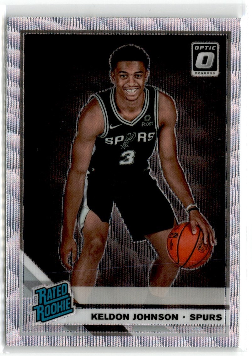 2019-20 Donruss Optic Fanatics Silver Wave Keldon Johnson #186 RC San Antonio