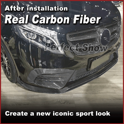 Fit for Benz W447 V220D V250 2020-2021 Dry Carbon Fiber Front Bumper Lip Spoiler - Picture 2 of 10