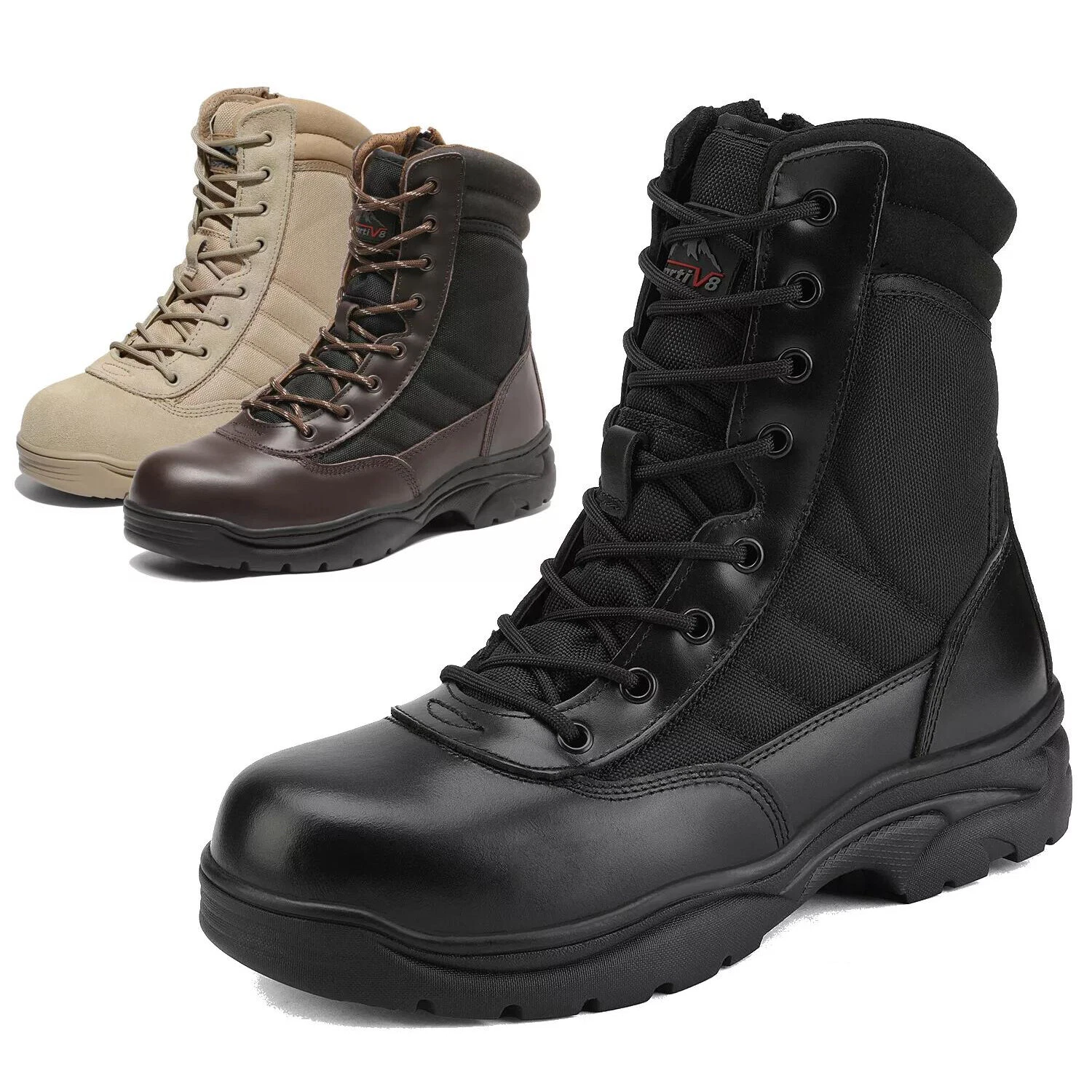 Men's Steel Toe Work Boots Safety Military Combat Work Shoes US Size 6.5-15
Opens in a new window or