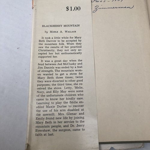 Blackberry Mountain Mable A Wallace Vintage 1947 Hardcover Dust Jacket 1940s - Foto 5 di 10