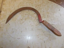VINTAGE WORTH TOOL SICKLE SCYTHE KNIFE GRASS CUTTER FARM -- ORIGINAL PRICE TAG--