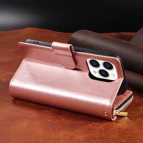 Zip Wallet Case Magnetic Flip Cover for iPhone 6S 7 8 Plus XR 11 12 13 14 15 16 - Picture 7 of 17