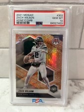 2021 Mosaic Zach Wilson Honeycomb SSP Gem Mint PSA 10 Card No. 302
